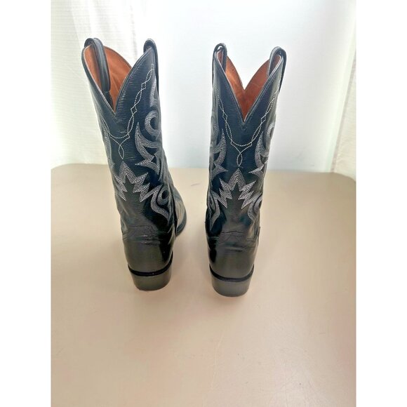 Dan Post Milwaukee DP2110 Black Leather Western Cowboy Mens Size 10 D Boots - Picture 6 of 16